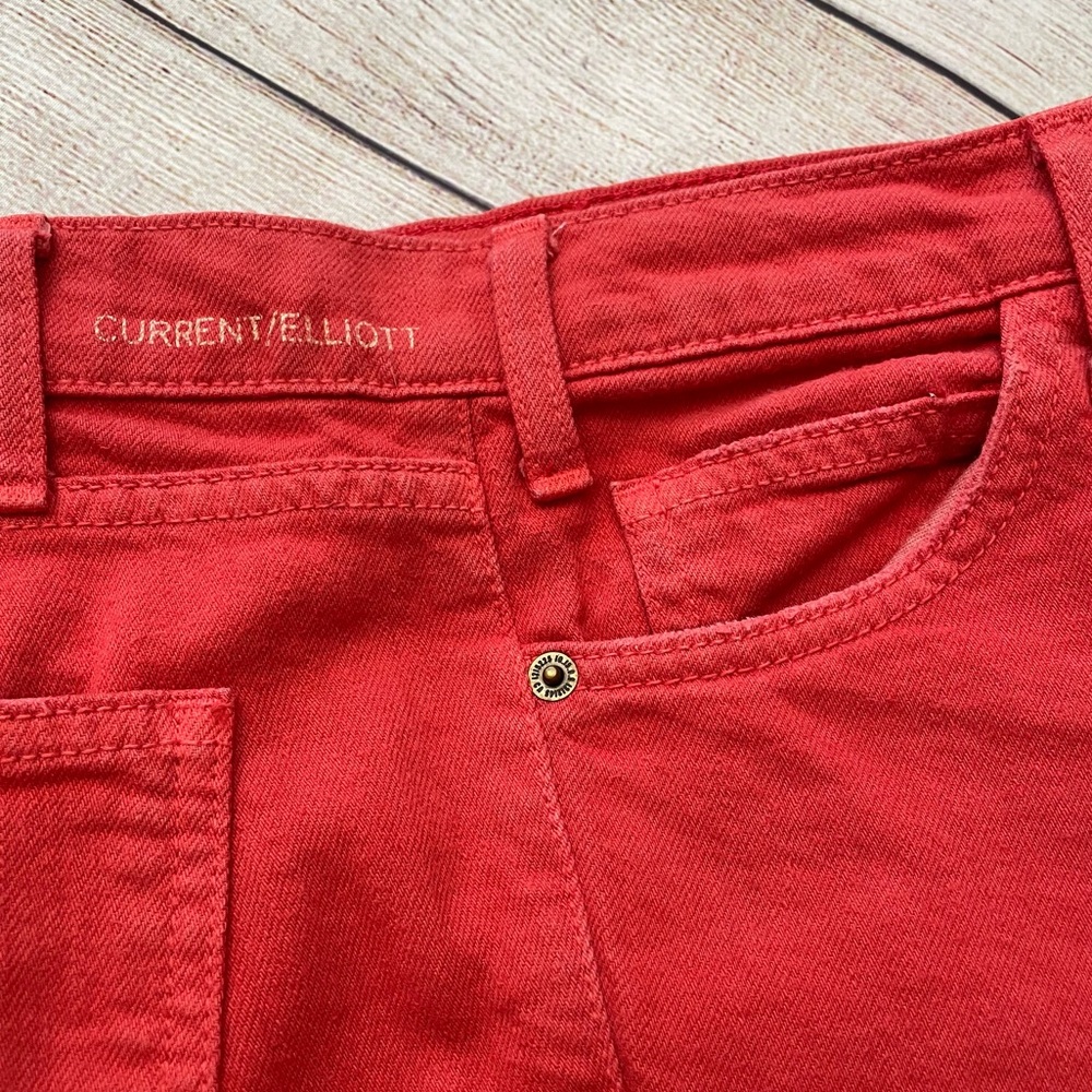 Current Elliott Women’s Stiletto Jeans Size 26 Cayenne Red - Picture 7 of 12